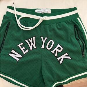 Vintage Green New York Athletic Shorts